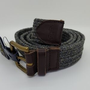 Polo Ralph Lauren Men's Braided Belt - Brown and Gray Large